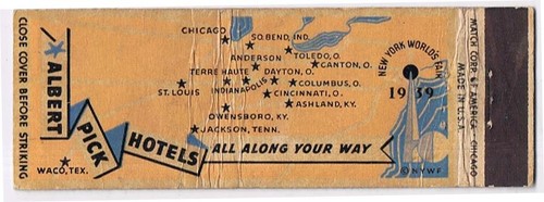 Matchbook cover albert pick - matchbook,